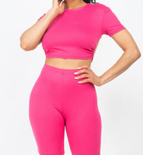 Load image into Gallery viewer, Crop Top Biker Set